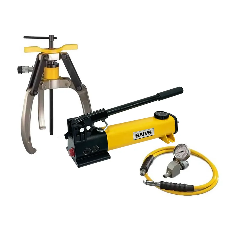 LGHS364H 64 Ton 3-Jaw Hydraulic Lock-Grip Puller Set with Hand Pump